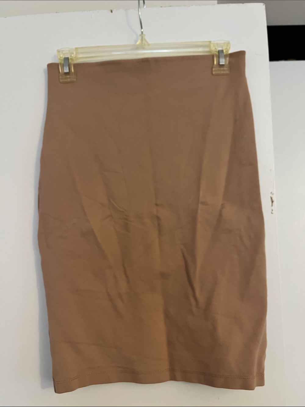 Classic High-Waist Pencil Skirt in Dusty Pink